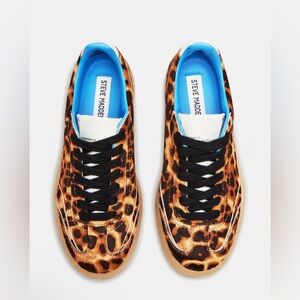 NWT✨Steve Madden TUX Leopard Brown Low-Top Sneaker Size 5